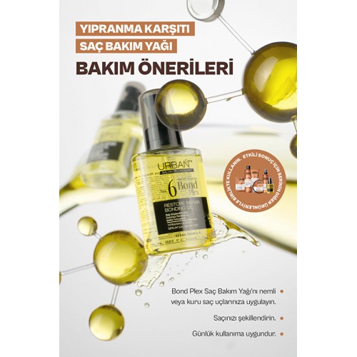 Urban Care No.6 Bond Plex Restore Repair Saç Bakım Yağı 100 ml x2 Adet