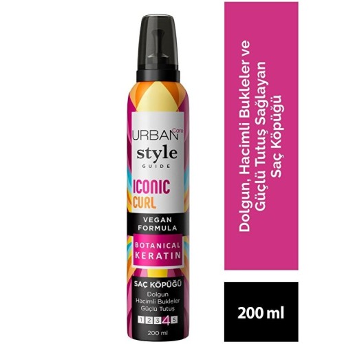 Urban Care Style Guide Iconic Curl Esnek Tutuş Saç Köpüğü 200 ml