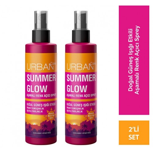 Urban Care Summer Glow Aşamalı Kalıcı Renk Açıcı Saç Spreyi 150 ml x 2 Adet