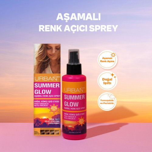 Urban Care Summer Glow Aşamalı Kalıcı Renk Açıcı Saç Spreyi 150 ml x 2 Adet