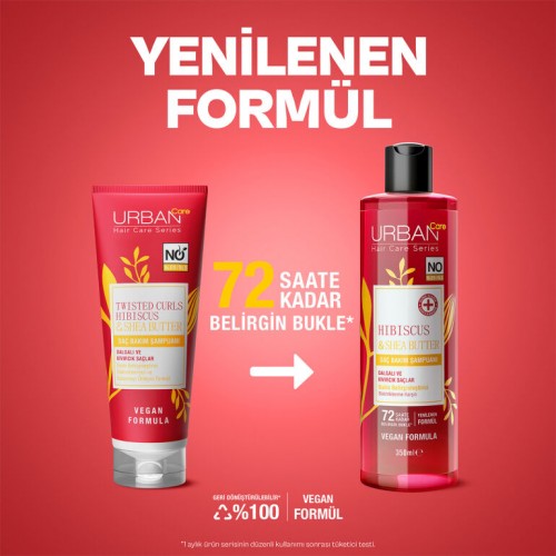 Urban Care Twisted Curls Bukle Belirginleştiri Bakım Şampuan 350 ml x 2 Adet