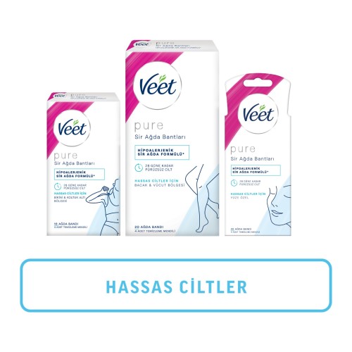 Veet Pure Hipoalerjenik Ağda Bandı Komple Bakım Seti