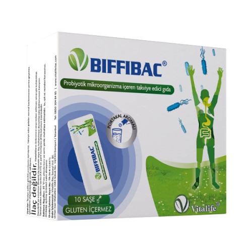 Vitalife Biffibac Probiyotik İçeren Takviye Edici Gıda 10 Saşe Vitalife Biffibac Probiyotik İçeren Takviye Edici Gıda 10 Saşe