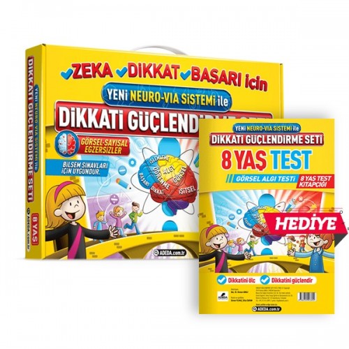 Adeda Neuro Via Dikkati Güçlendirme Seti 8 Yaş ve Görsel Dikkat Testi - Osman Abalı