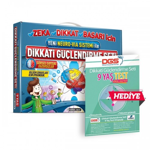 Adeda Neuro Via Dikkati Güçlendirme Seti 9 Yaş ve Görsel Dikkat Testi - Osman Abalı