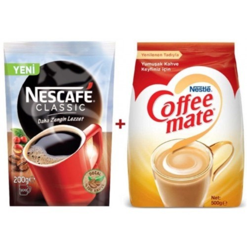 Nescafe Classic Poşet 200 gr + Nestle Coffe Mate 500 gr