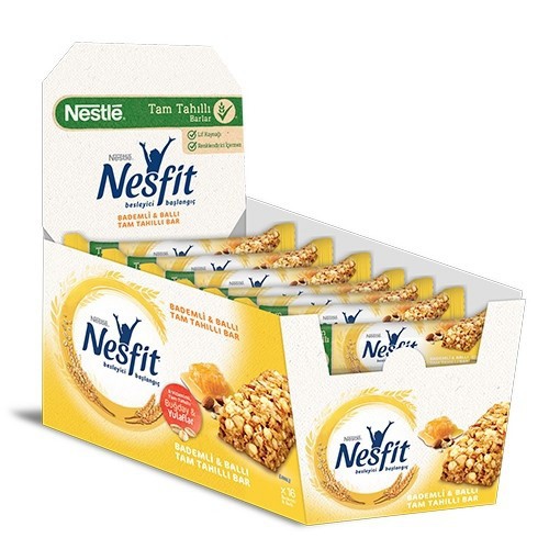 Nestle Nesfit Ballı Bademli Tam Tahıllı Bar 23,5 Gr x 16 Adet