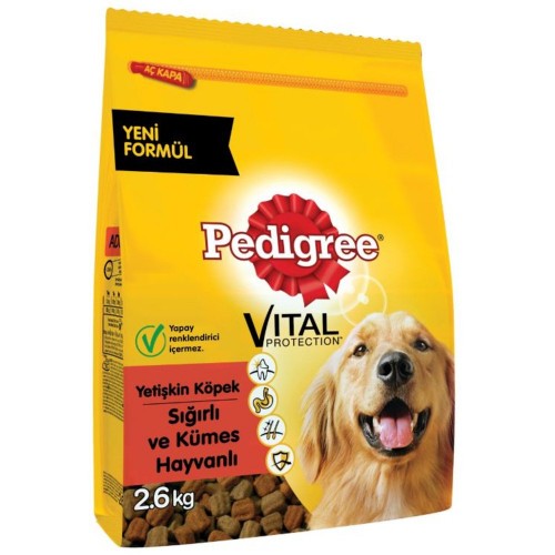 Pedigree Kuru Yetişkin Sığırlı & Kümes Hayvanlı Köpek Maması 2,6 kg