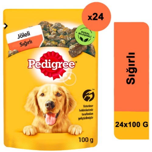 Pedigree Yetişkin Biftek Köpek Pouch 100 gr x 12 adet