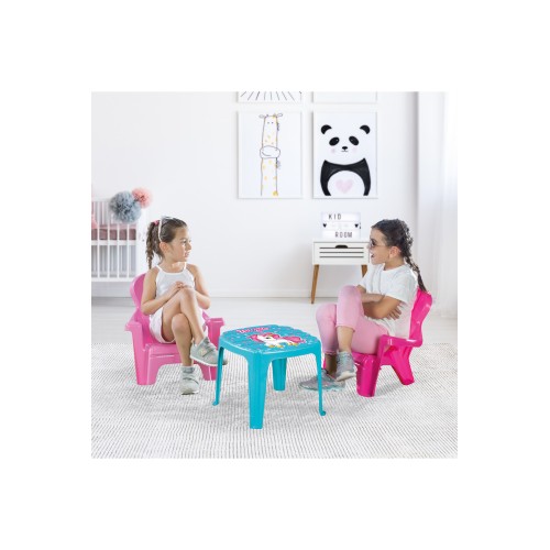Dolu Unicorn Masa ve 2 li Sandalye Seti 2503 Dolu Unicorn Masa ve 2 li Sandalye Seti 2503