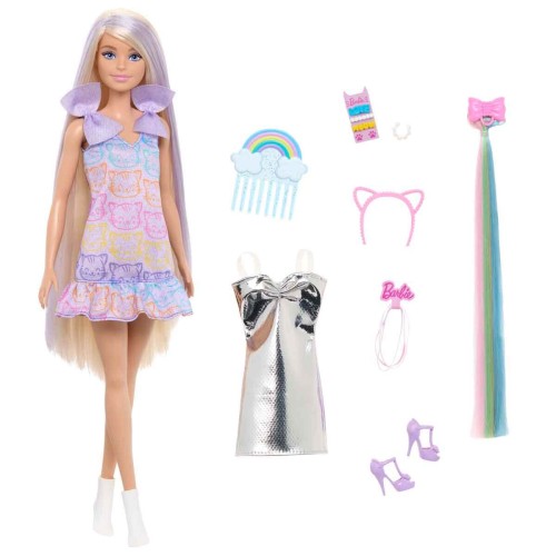 Barbie Upuzun Muhteşem Saçlı Bebekler Saç Tasarım Oyunu JCT72