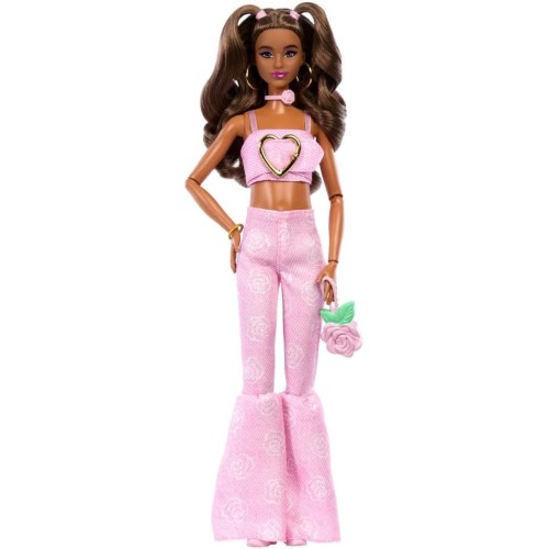 Barbie Deluxe Style Pembe Kot Pantolonlu Esmer JJN72