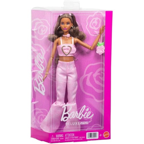 Barbie Deluxe Style Pembe Kot Pantolonlu Esmer JJN72
