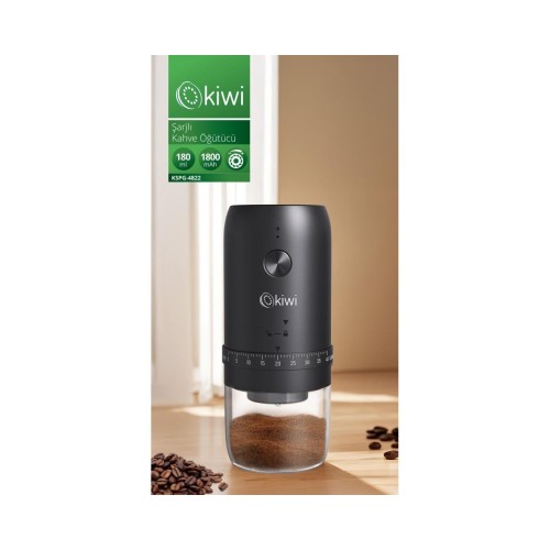 Kiwi KSPG-4822 Şarjlı Ince Kalın Ayarlı Kahve Öğütücü