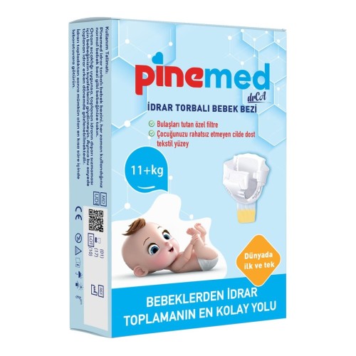 Pinemed İdrar Torbalı Bebek Bezi 11+ kg Large 2 Adet