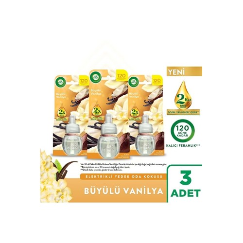 Air Wick Elektrikli Oda Kokusu Yedek Şişe Büyülü Vanilya x 3 Adet Air Wick Elektrikli Oda Kokusu Yedek Şişe Büyülü Vanilya x 3 Adet