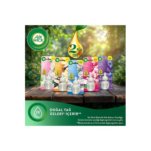 Airwick Elektrikli Yedek Yasemin+Orkide+Sakura+Vanilya 19 ml x 4 Adet
