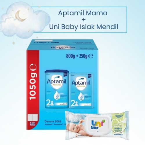 Aptamil 2 Pronutra Devam Sütü 1050 gr (Islak Mendil Hediyeli)