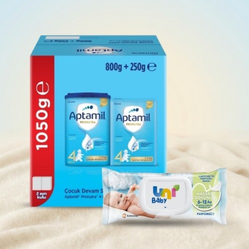 Aptamil 4 Pronutra Devam Sütü 1050 gr (Islak Mendil Hediyeli)