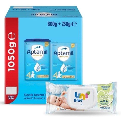 Aptamil 4 Pronutra Devam Sütü 1050 gr (Islak Mendil Hediyeli)
