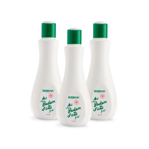 Bebak Acı Badem Makyaj Temizleme ve Nemlendirici Bakım Sütü 215 ml x 3 Adet