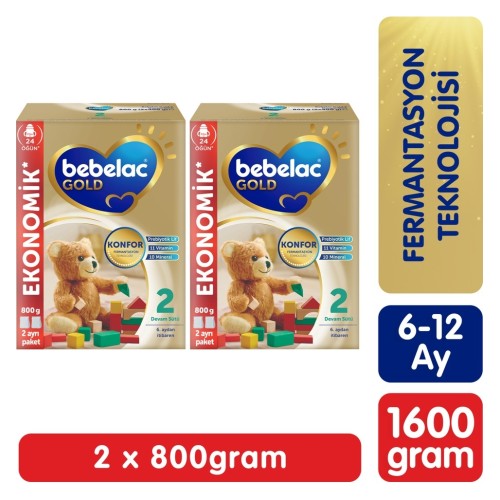 Bebelac Gold 2 Devam Sütü 800 gr x 2 Adet