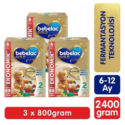 Bebelac Gold 2 Devam Sütü 800 gr x 3 Adet