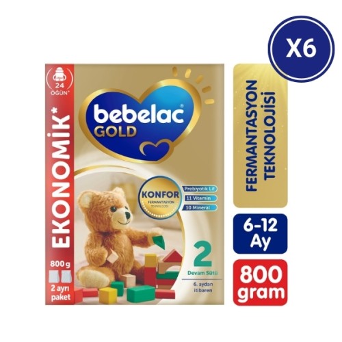 Bebelac Gold 2 Devam Sütü 800 gr x 6 Adet Bebelac Gold 2 Devam Sütü 800 gr x 6 Adet
