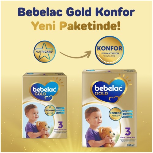 Bebelac Gold 3 Devam Sütü 800 gr x 3 Adet