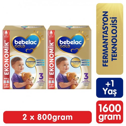 Bebelac Gold 3 Devam Sütü 800 gr x 2 Adet