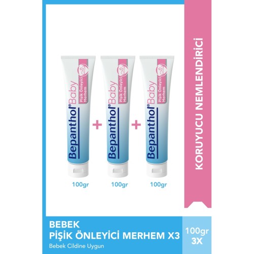 Bepanthol Baby Pişik Önleyici Merhem 100 gr x 3 Adet