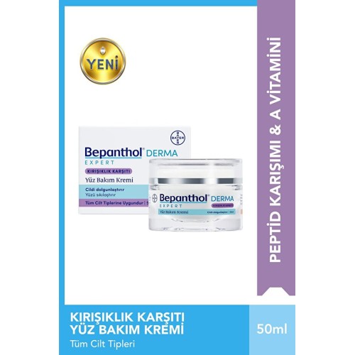 Bepanthol Derma Expert Kırışıklık Karşıtı Yüz Bakım Kremi 50 ml Bepanthol Derma Expert Kırışıklık Karşıtı Yüz Bakım Kremi 50 ml