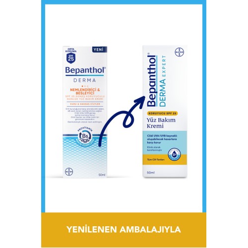 Bepanthol Derma Nemlendirici ve Besleyici Günlük Yüz Kremi Spf25 50 ml