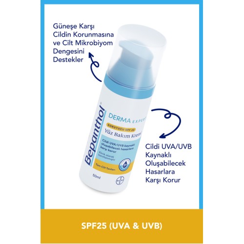 Bepanthol Derma Nemlendirici ve Besleyici Günlük Yüz Kremi Spf25 50 ml