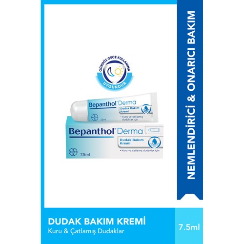 Bepanthol Kuru ve Çatlak Dudaklar İçin Dudak Bakım Kremi 7,5 ml