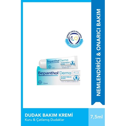 Bepanthol Kuru ve Çatlak Dudaklar İçin Dudak Bakım Kremi 7,5 ml x 2 Adet Bepanthol Kuru ve Çatlak Dudaklar İçin Dudak Bakım Kremi 7,5 ml x 2 Adet