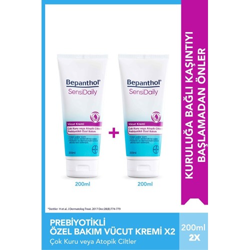 Bepanthol SensiDaily Vücut Kremi 200 ml x 2 Adet