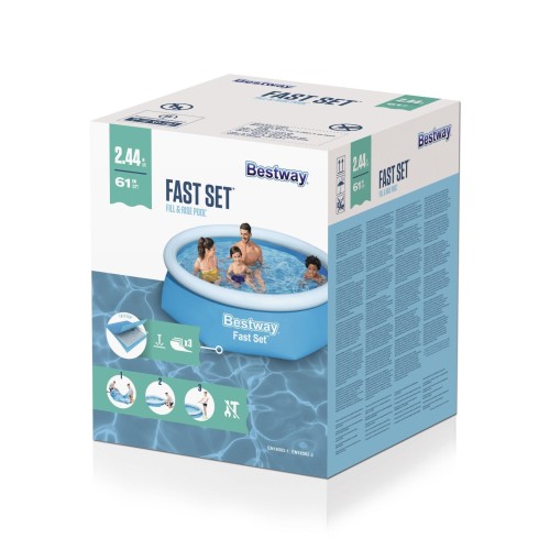 Bestway 57448 Fast Set Çember Şişme Havuz 244x61 cm Bestway 57448 Fast Set Çember Şişme Havuz 244x61 cm
