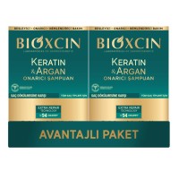 Bioxcin Keratin & Argan Onarıcı Şampuan 300 ml x 2 Adet