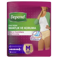 Depend Emici Külot Kadın Orta Boy 10 Adet
