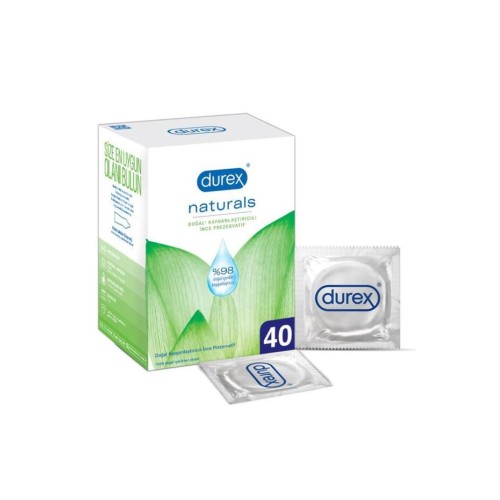 Durex Naturals Doğal Kayganlaştırıcılı Prezervatif 40 lı Durex Naturals Doğal Kayganlaştırıcılı Prezervatif 40 lı