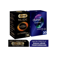 Durex Nude Ultra İnce 24 lü ve Maraton Standart Fit Prezervatif 30 lu