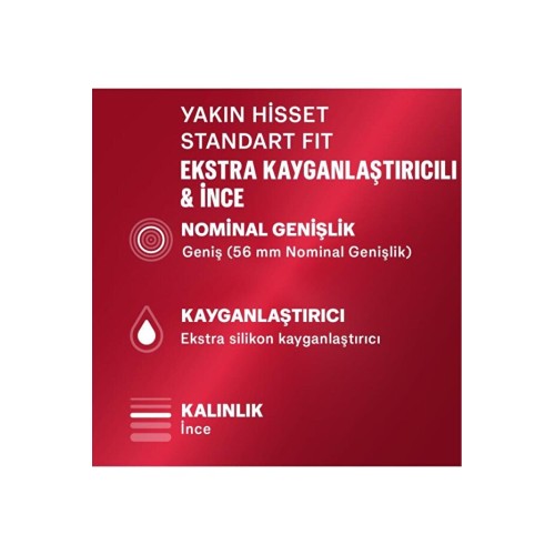 Durex Yakın Hisset Standart Fit Kayganlaştırıcılı Prezervatif 30 lu x 2 Adet Durex Yakın Hisset Standart Fit Kayganlaştırıcılı Prezervatif 30 lu x 2 Adet
