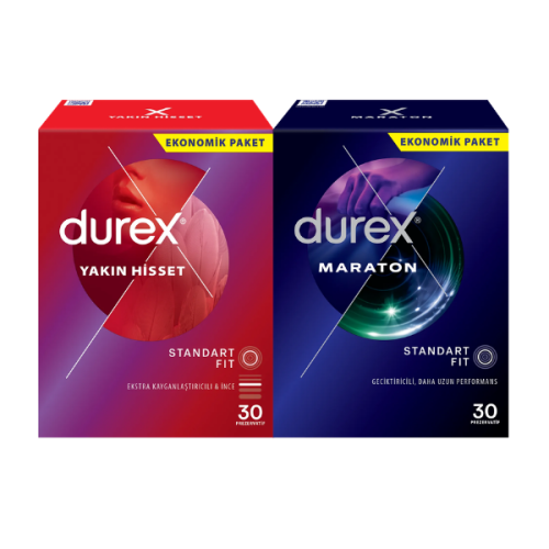 Durex Yakın Hisset ve Maraton Geciktiricili Prezervatif Durex Yakın Hisset ve Maraton Geciktiricili Prezervatif