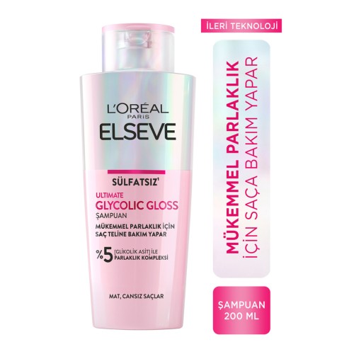 Elseve Glycolic Gloss Mükemmel Parlaklık Sampuan ve Laminasyon Seti