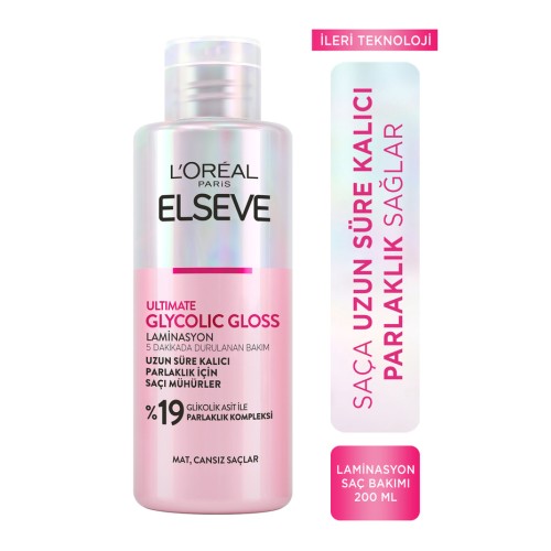 Elseve Glycolic Gloss Mükemmel Parlaklık Sampuan ve Laminasyon Seti