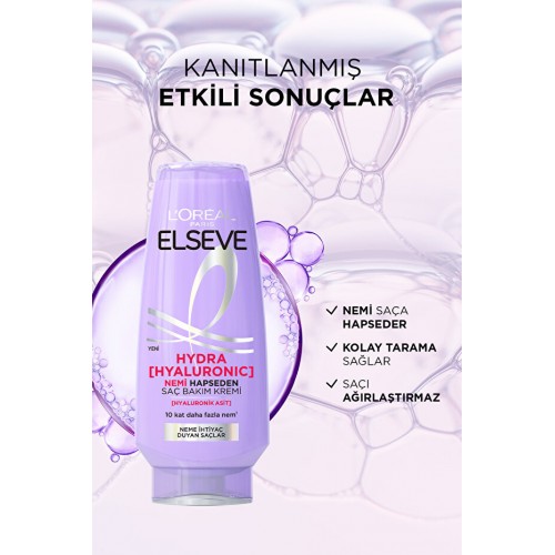 Elseve Hydra [Hyaluronic] Nem Dolduran Saç Bakım Kremi 250 ml