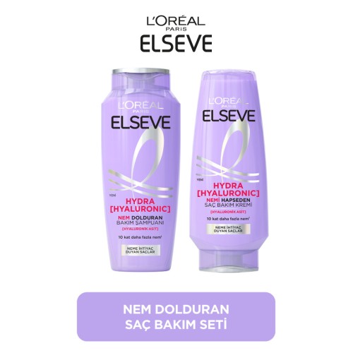 Elseve Hydra [Hyaluronic] Nem Dolduran Şampuan ve Krem Seti