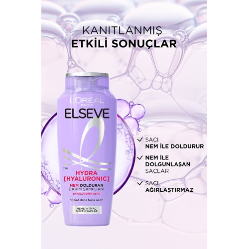 Elseve Hydra [Hyaluronic] Nem Dolduran Şampuanı 300 ml
