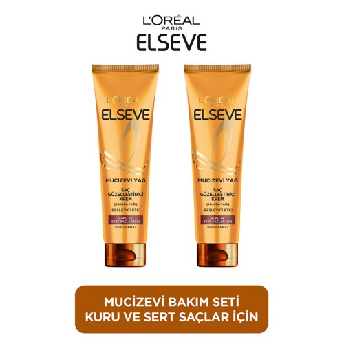 Elseve Mucizevi Yağ Saç Güzelleştirici Krem 150 ml x 2 Adet